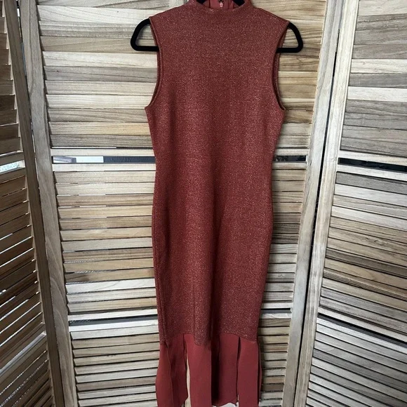Staud Glitter Turtleneck Knit Dress with Pearls Hem in Burnt Orange size M  is available for purchase on au PAY Market - Imported Goods Online Store  Co.Ltd. | au PAY Market -